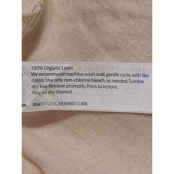 Eileen Fisher Women's Beige 100% Organic Linen Sleeveless Romper Size S/P - Picture 6 of 10